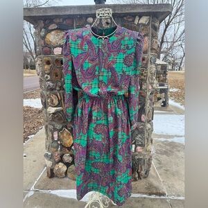 Vintage 1990’s Lady Carol of New York Paisley Dress - Plus Size XL 14
